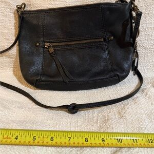 The Sak Black Pebble Leather Crossbody Bag